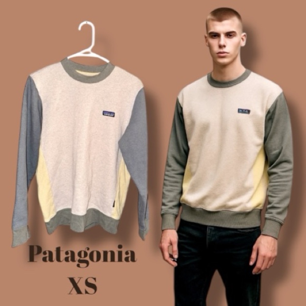 Patagonia Sweatshirt Uprisal Crew | Eco-Friendly Colorblock | Size XS
